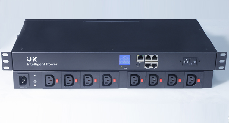 VK Easy Rack PDU, Switched, 1U, 1 Phase, 2.5kW, 250V, 10A, 8x C13 Locking outlets, IEC60320 C14 inlet