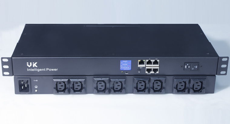 VK Easy Rack PDU, Switched, 1U, 1 Phase, 4kW, 250V, 16A, 8x C13 Locking outlets, IEC60320 C20 inlet