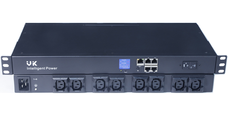 VK Easy Rack PDU, Switched, 1U, 1 Phase, 4kW, 250V, 16A, 8x C13 Locking outlets, IEC60320 C20 inlet